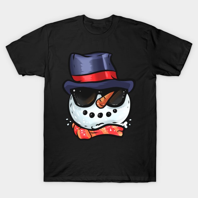 Frosty The Snowman With Sunglasses Party Christmas In July T-Shirt by SinBle